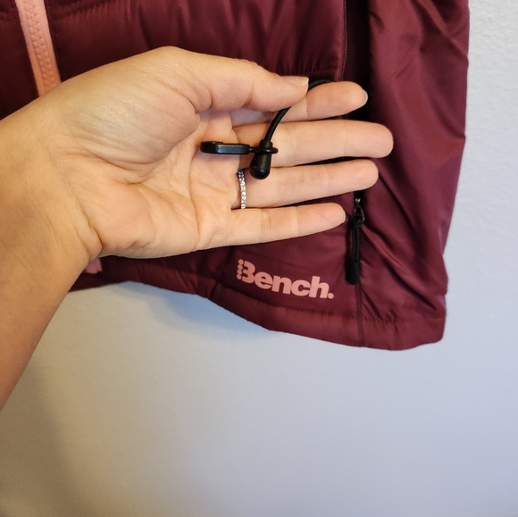 Bench Women's Steppweste Skyhigh Quilted vest maroon  size L women's fitted - Picture 4 of 10